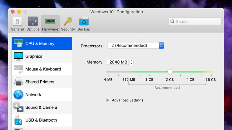 Parallels is simple enough for beginners but offers plenty of more advanced settings too.